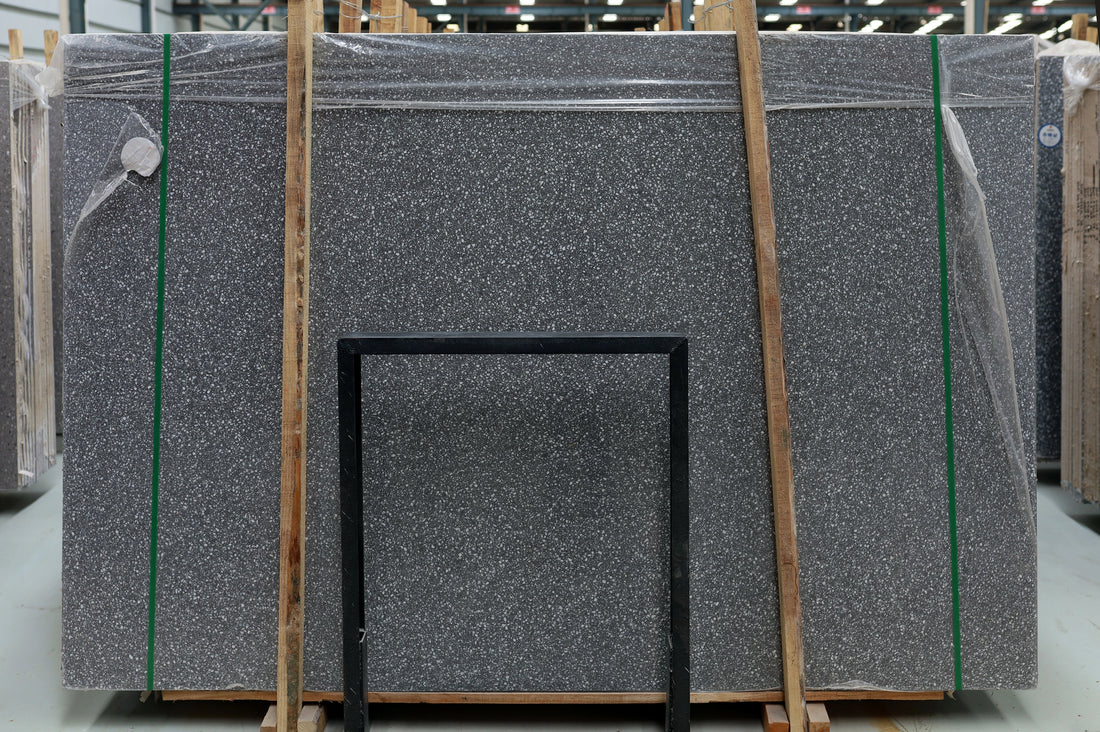 Lastra di terrazzo in cemento grigio italiano