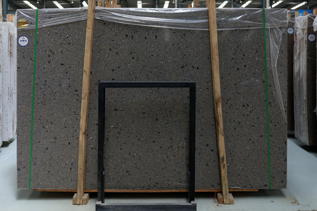 Lastre di terrazzo grigio atlantico