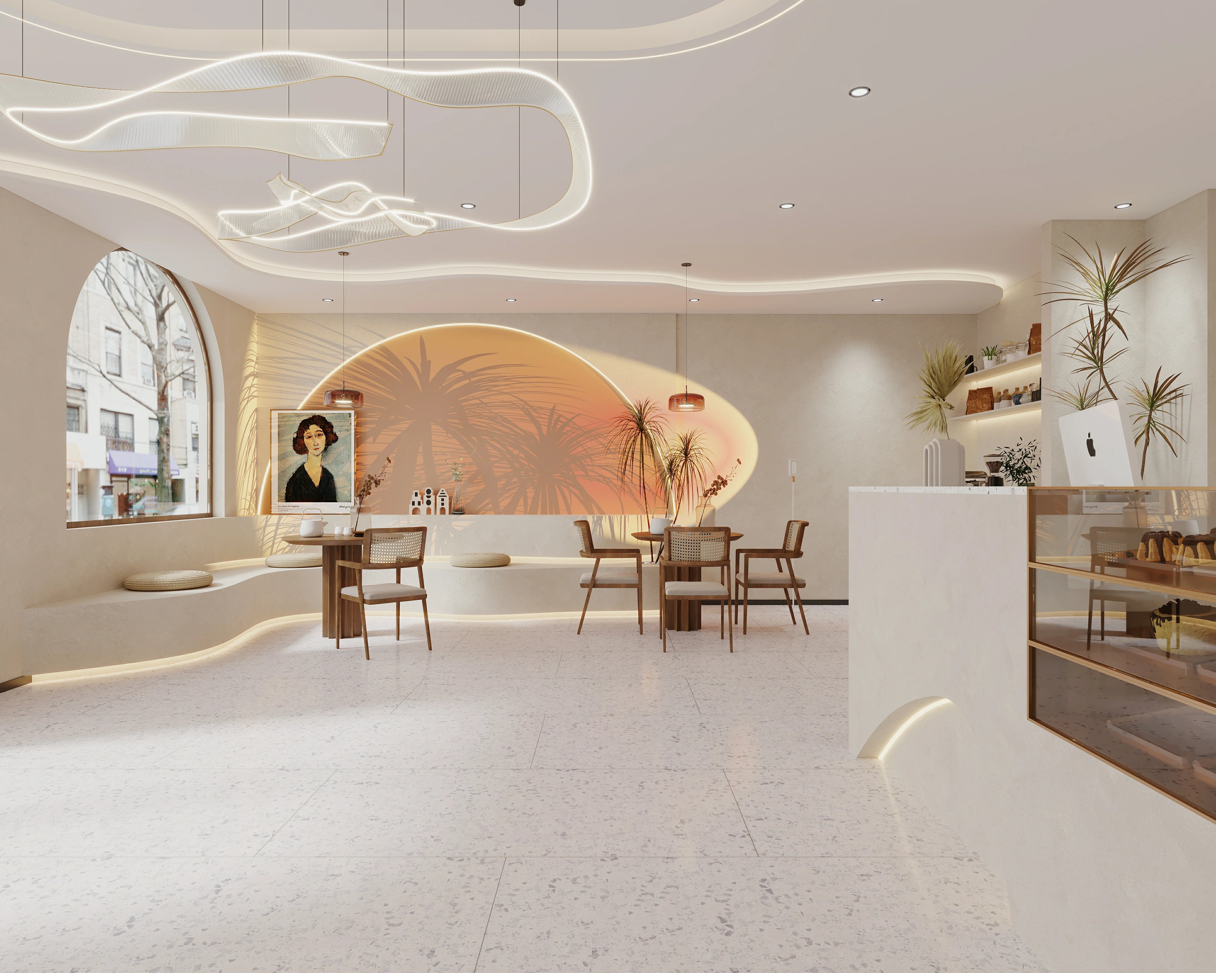 Kunlun white inorganic terrazzo