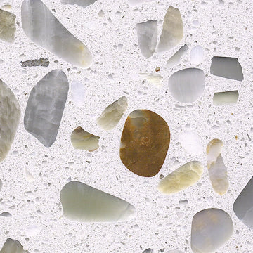 Colored terrazzo