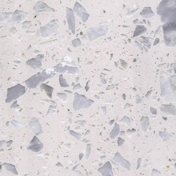 Lemon-white inorganic terrazzo